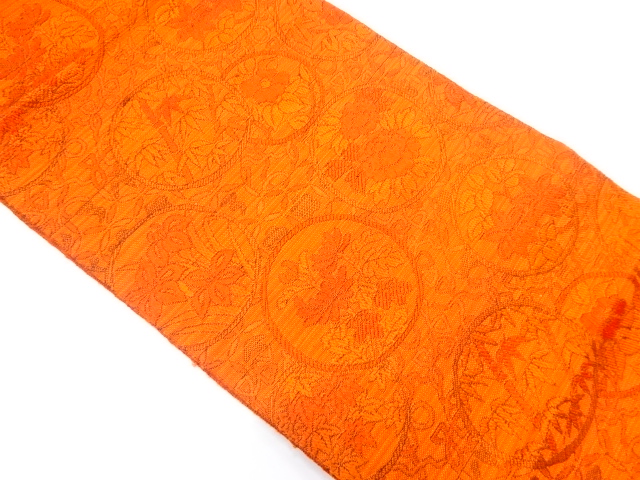 JAPANESE KIMONO / VINTAGE UNUSED NAGOYA OBI / WOVEN CLASSICAL PATTERN